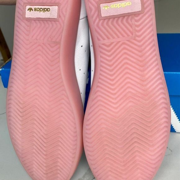 NIB Adidas Sleek Mid White w/ Pink Bottoms US Sz 9-FR size 41.5 - Picture 4 of 4